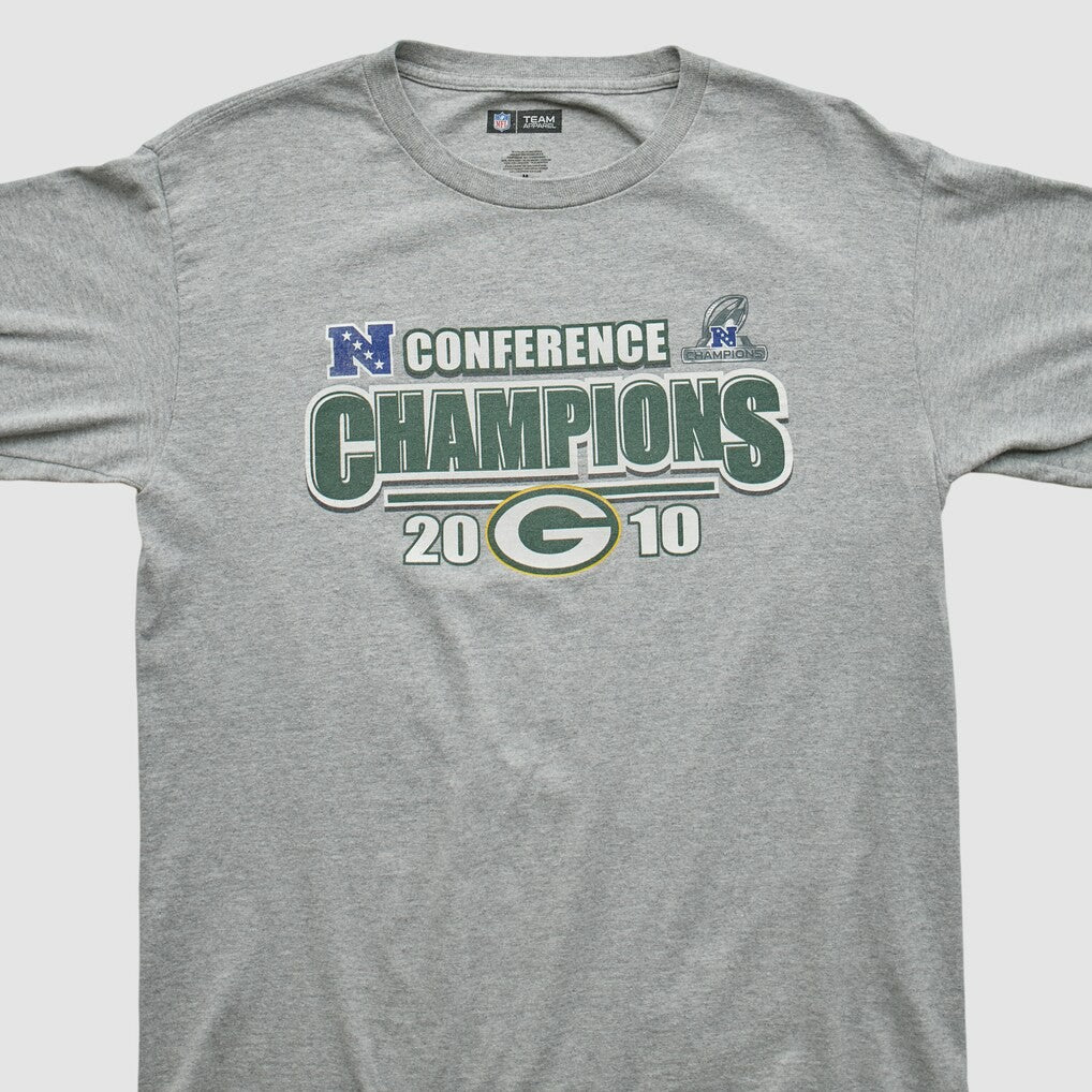Green Bay Packers NFL 2010 Long Sleeve T-shirt - Heather Gray Vintage outlet
