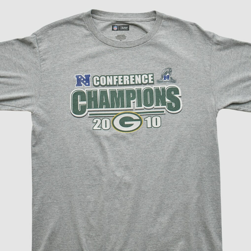 Green Bay Packers NFL 2010 Long Sleeve T-shirt - Heather Gray Vintage outlet