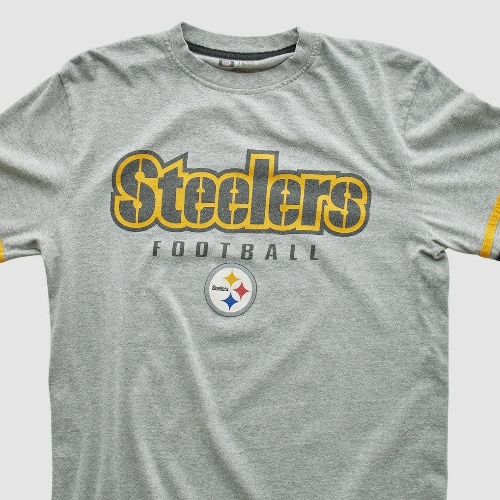 Pittsburgh Steelers NFL 2000s Long Sleeve T-shirt - Heather Gray Vintage on sale