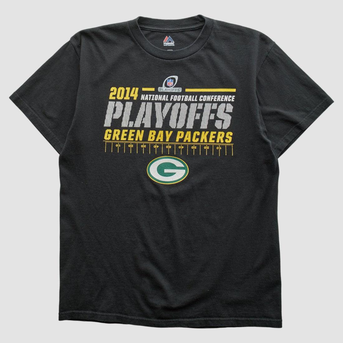 Green Bay Packers Majestic 2014 T-shirt - Black Vintage discount