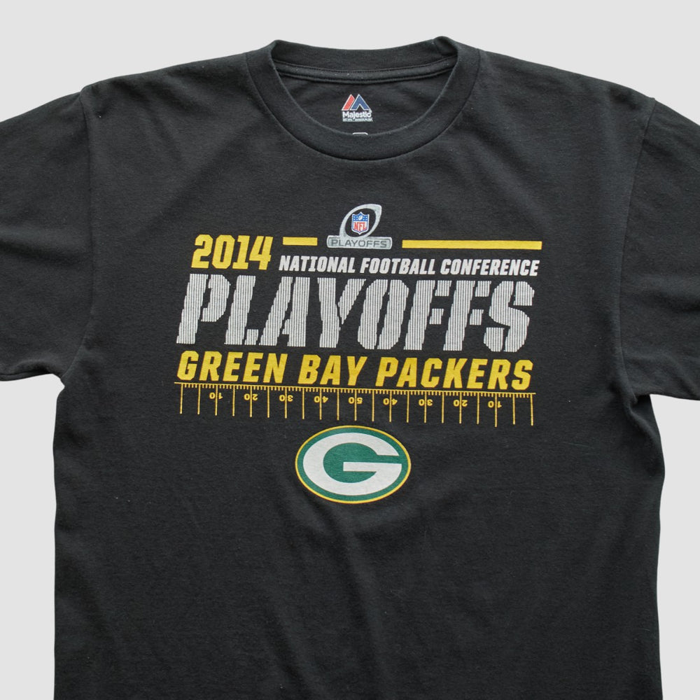 Green Bay Packers Majestic 2014 T-shirt - Black Vintage discount