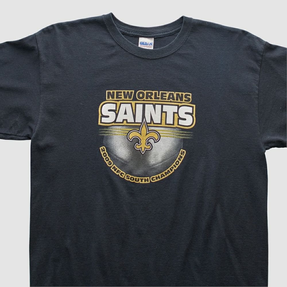 New Orleans Saints Gildan 2009 T-shirt - Black Vintage for sale