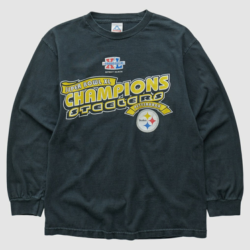 Pittsburgh Steelers Alstyle 2006 Long Sleeve T-shirt - Black Vintage cheap