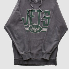 New York Jets NFL 2010s Hooded Pullover Sweatshirt - Dark Heather Gray Vintage online