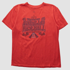 Los Angeles Angels Majestic 2000s T-shirt - Red Vintage