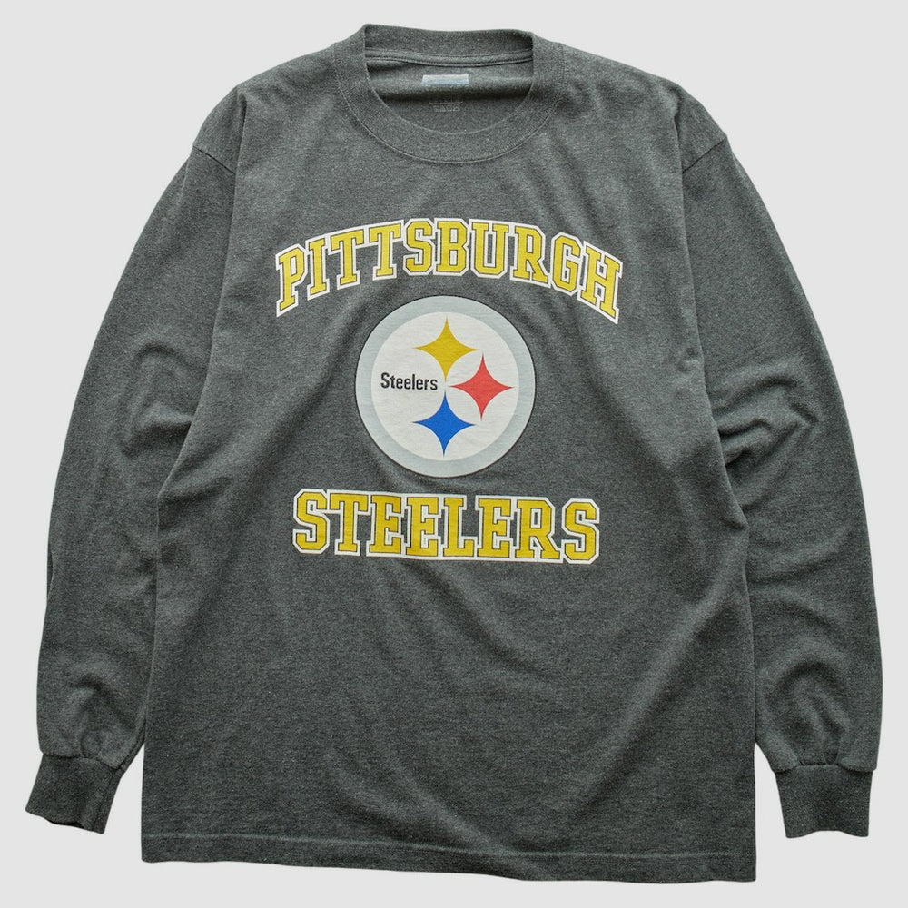 Pittsburgh Steelers 2000s Long Sleeve T-shirt - Dark Heather Gray Vintage for sale