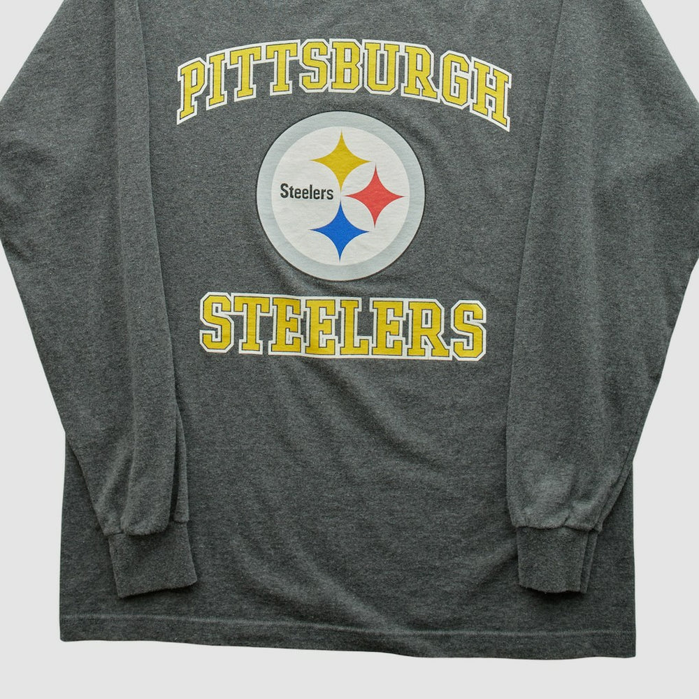 Pittsburgh Steelers 2000s Long Sleeve T-shirt - Dark Heather Gray Vintage for sale