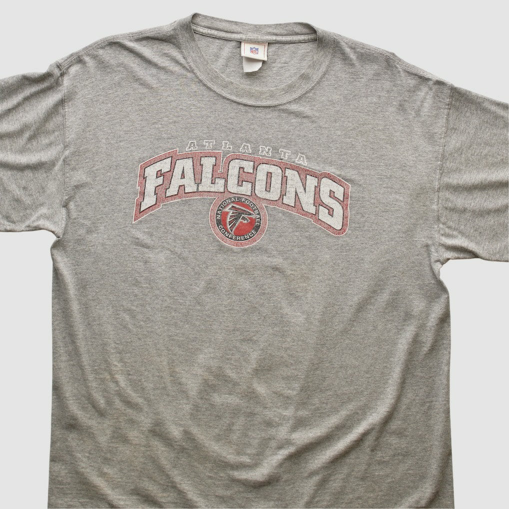 Atlanta Falcons NFL 2000s T-shirt - Heather Gray Vintage on sale
