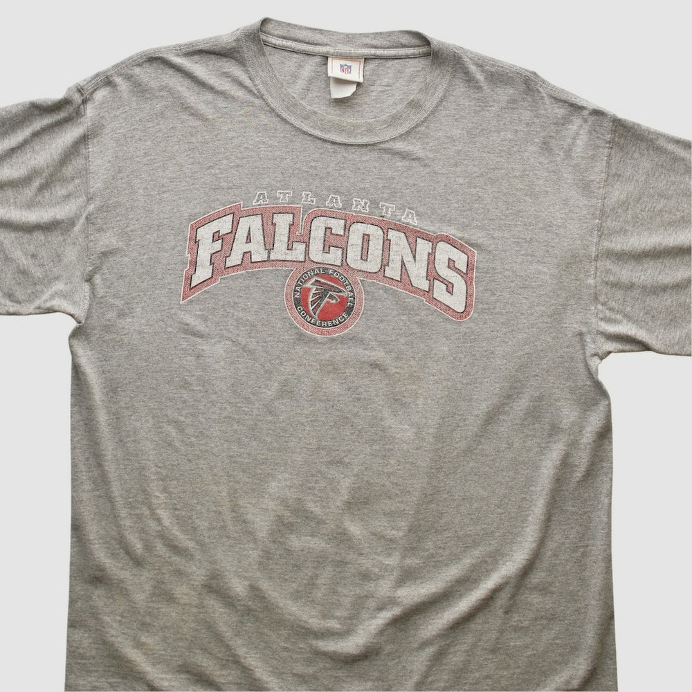 Atlanta Falcons NFL 2000s T-shirt - Heather Gray Vintage on sale
