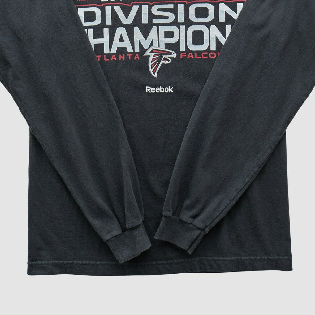 Atlanta Falcons Reebok 2010 Long Sleeve T-shirt - Black Vintage for sale