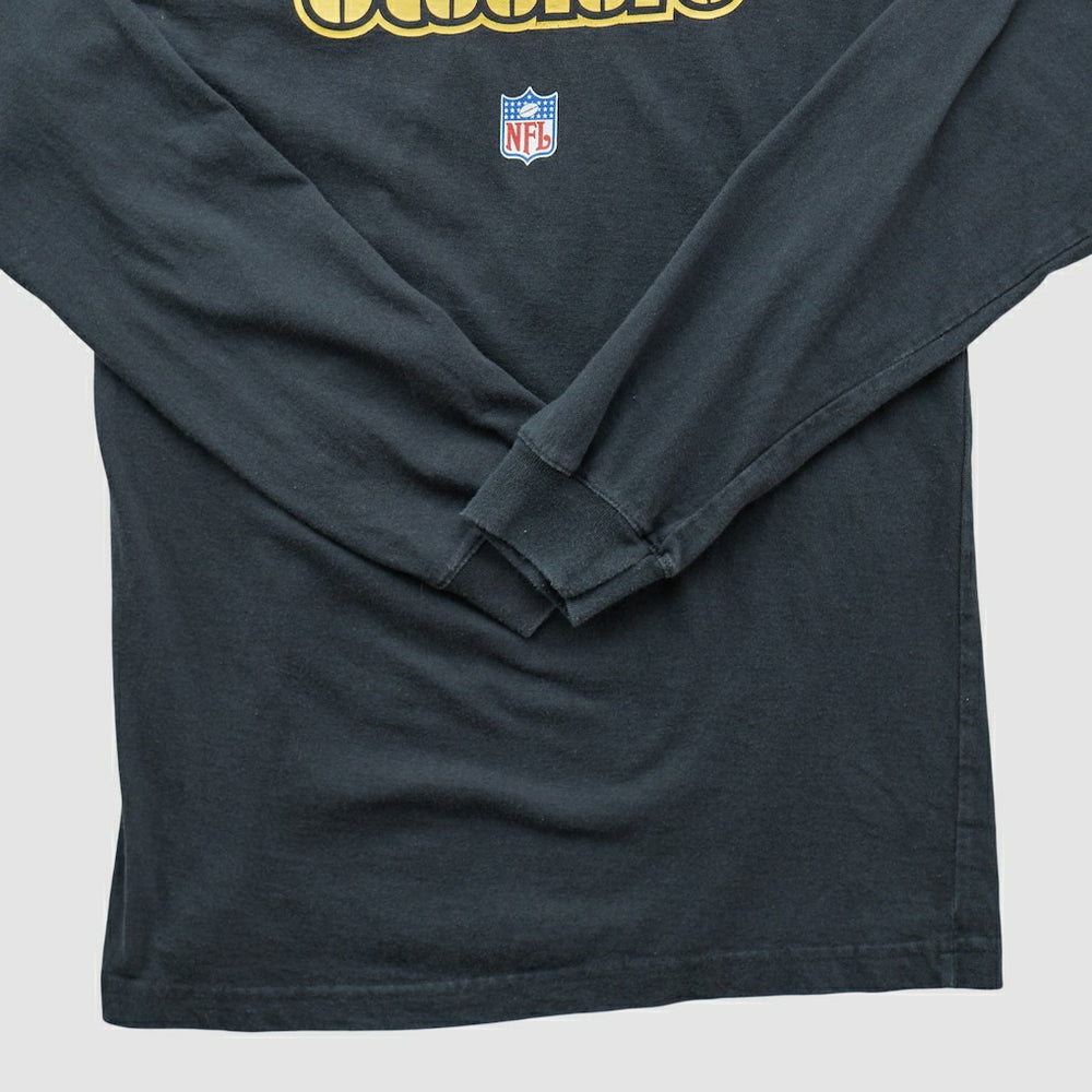 Pittsburgh Steelers Reebok 2000s Long Sleeve T-shirt - Black Vintage sale