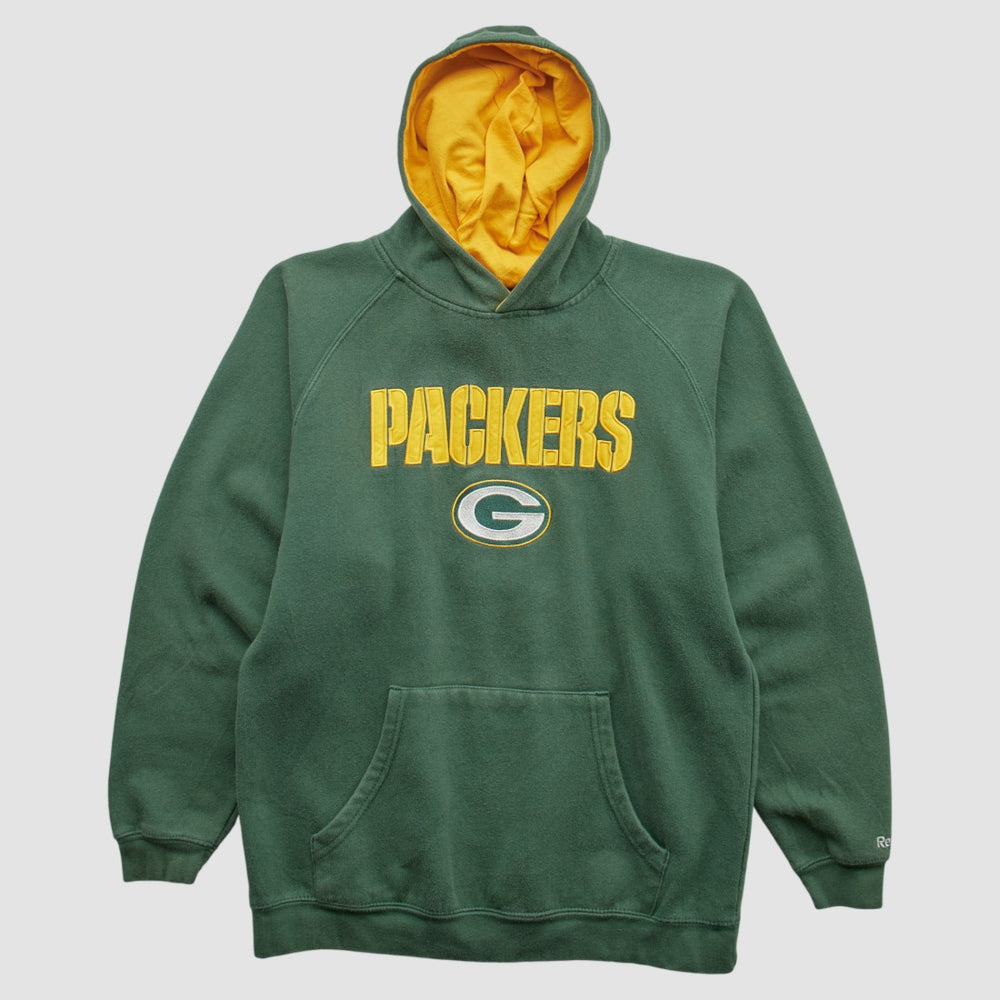 Green Bay Packers Reebok 2000s Hooded Pullover Sweatshirt - Green Vintage cheap