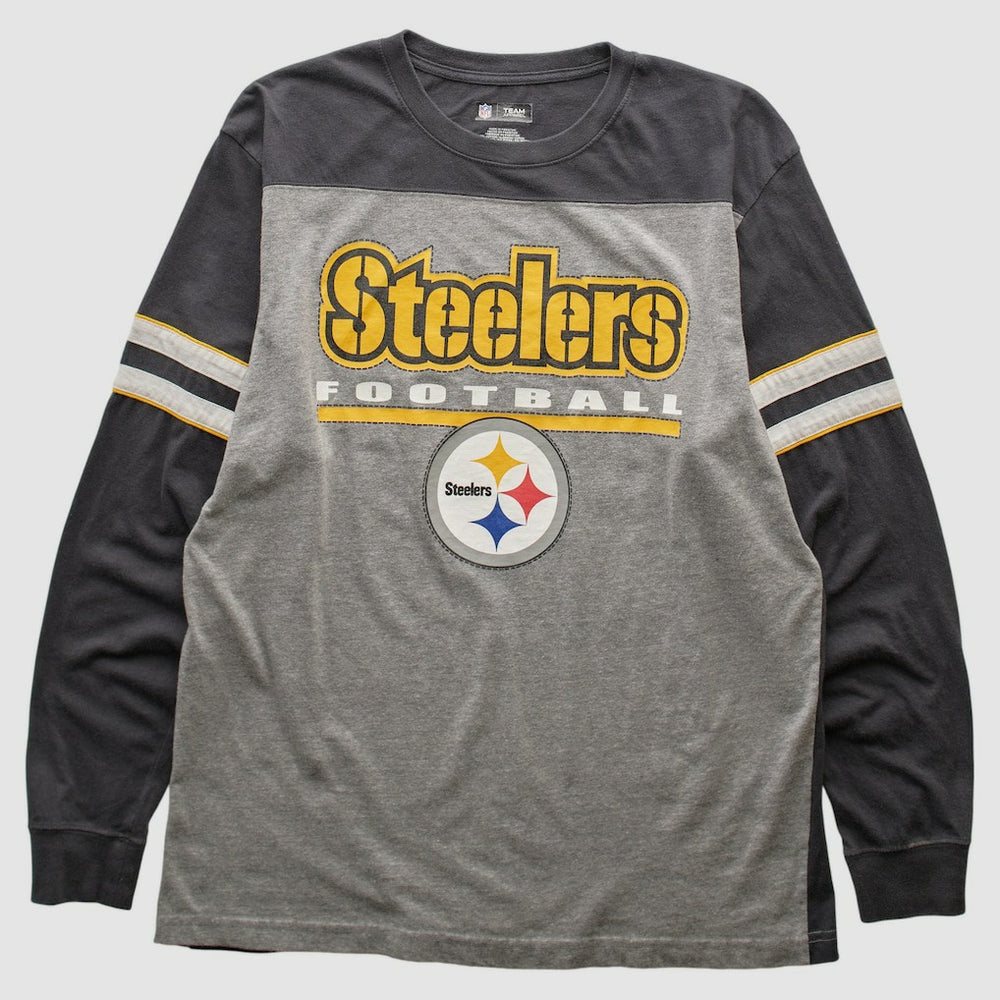 Pittsburgh Steelers NFL 2010s Long Sleeve T-shirt - Heather Gray Vintage sale