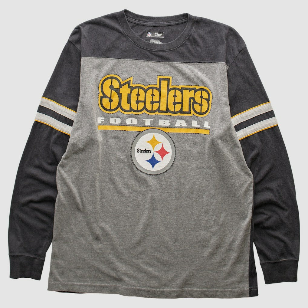 Pittsburgh Steelers NFL 2010s Long Sleeve T-shirt - Heather Gray Vintage sale