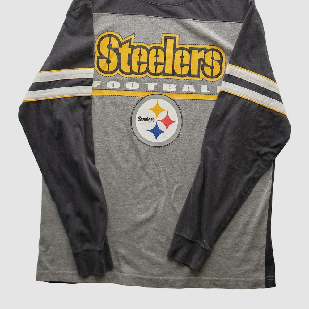 Pittsburgh Steelers NFL 2010s Long Sleeve T-shirt - Heather Gray Vintage sale