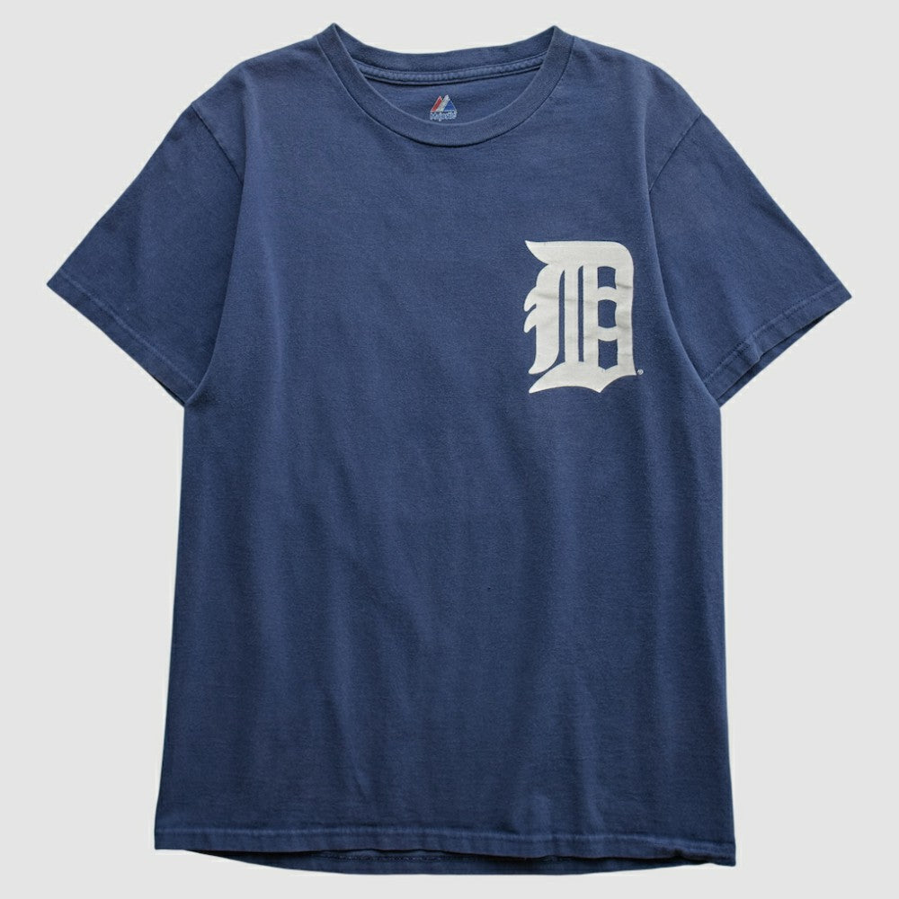 Detroit Tigers Majestic 2000s T-shirt - Navy Vintage