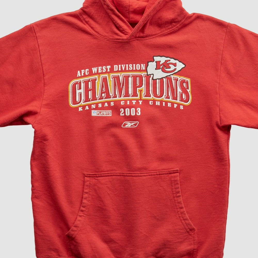Kansas City Chiefs Reebok 2003 Hooded Pullover Sweatshirt - Red Vintage sale