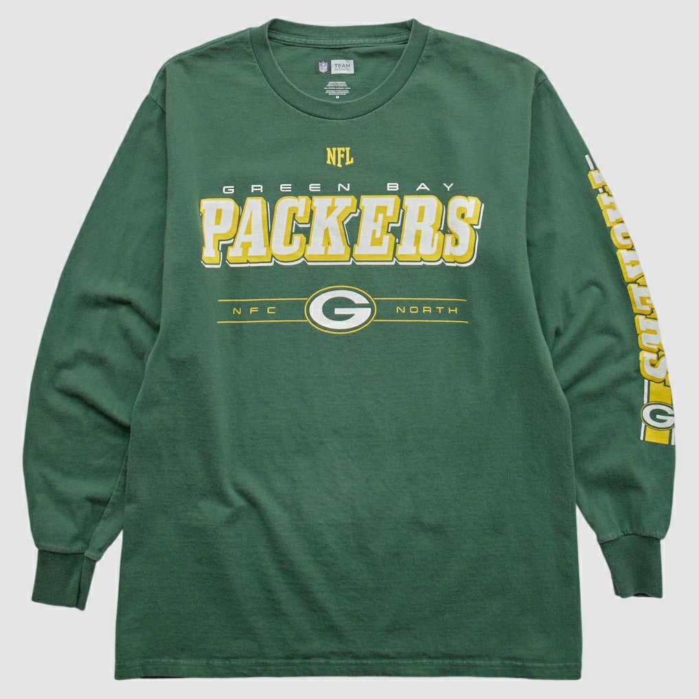 Green Bay Packers Team Edition Apparel 2000s Long Sleeve T-shirt - Green Vintage sale