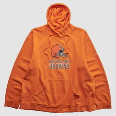 Cleveland Browns Reebok 2000s Hooded Pullover Sweatshirt - Orange Vintage outlet