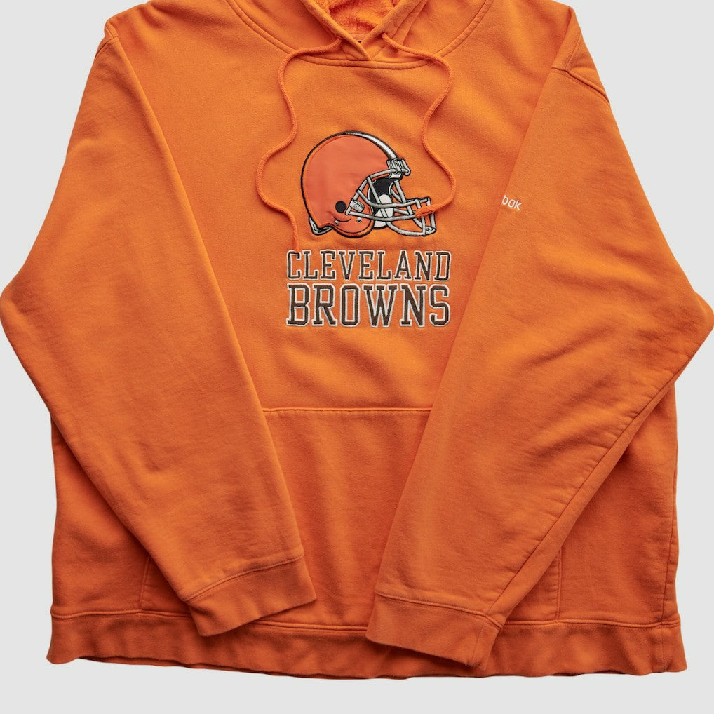 Cleveland Browns Reebok 2000s Hooded Pullover Sweatshirt - Orange Vintage outlet
