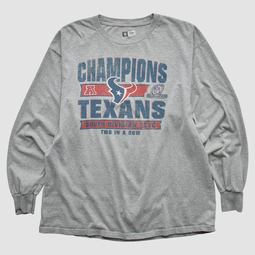 Houston Texans Team Edition Apparel 2012 Long Sleeve T-shirt - Heather Gray Vintage cheap