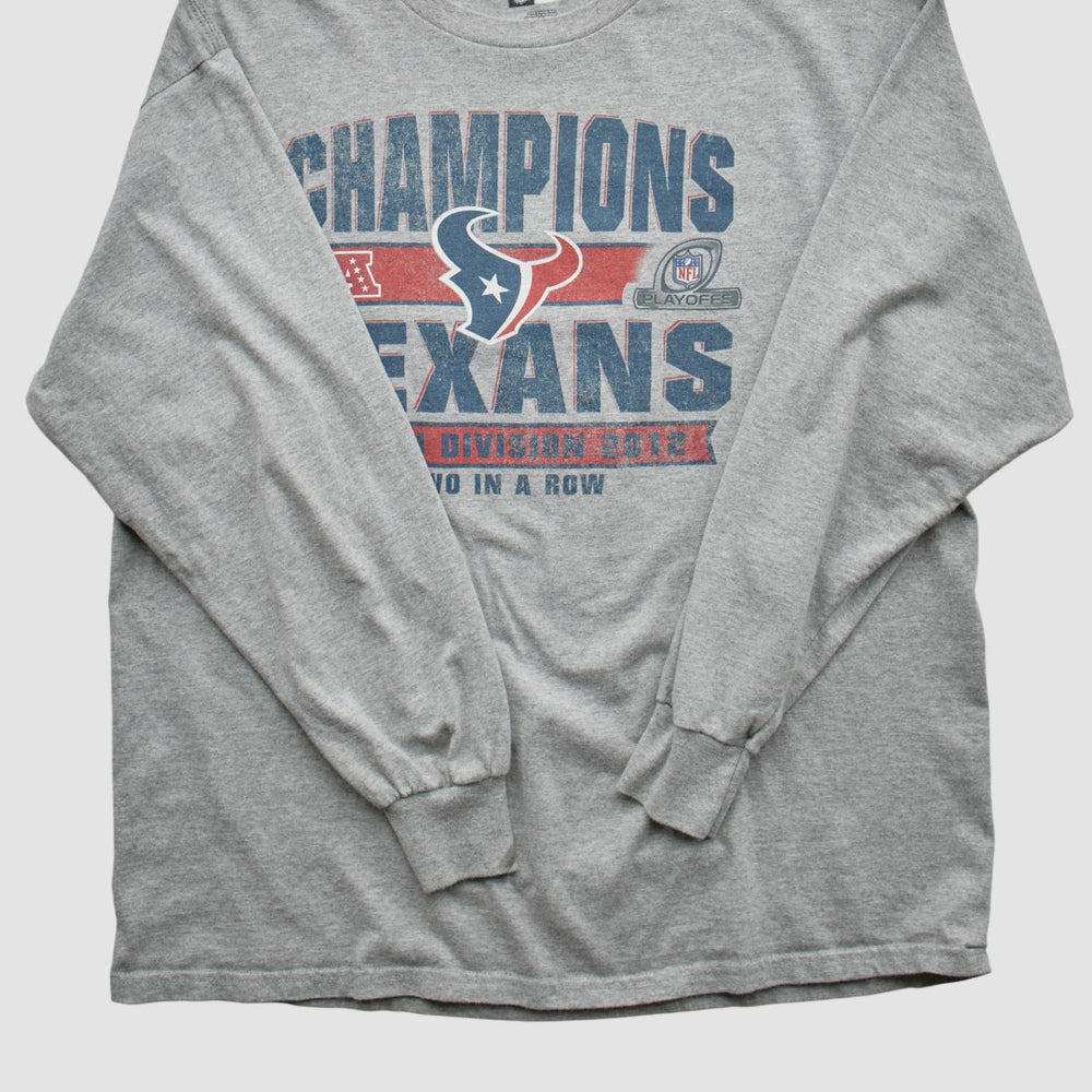 Houston Texans Team Edition Apparel 2012 Long Sleeve T-shirt - Heather Gray Vintage cheap