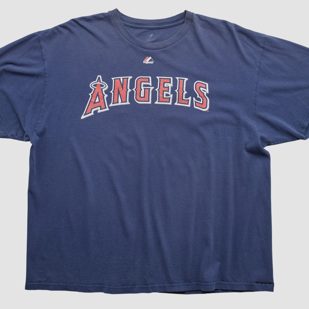 Los Angeles Angels Majestic 2000s T-shirt - Navy Vintage
