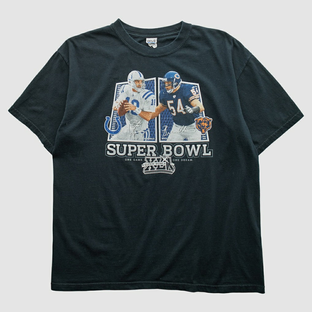 Superbowl XLII Anvil 2008 T-shirt - Black Vintage online