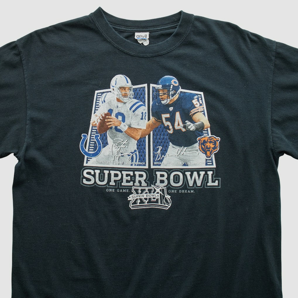 Superbowl XLII Anvil 2008 T-shirt - Black Vintage online