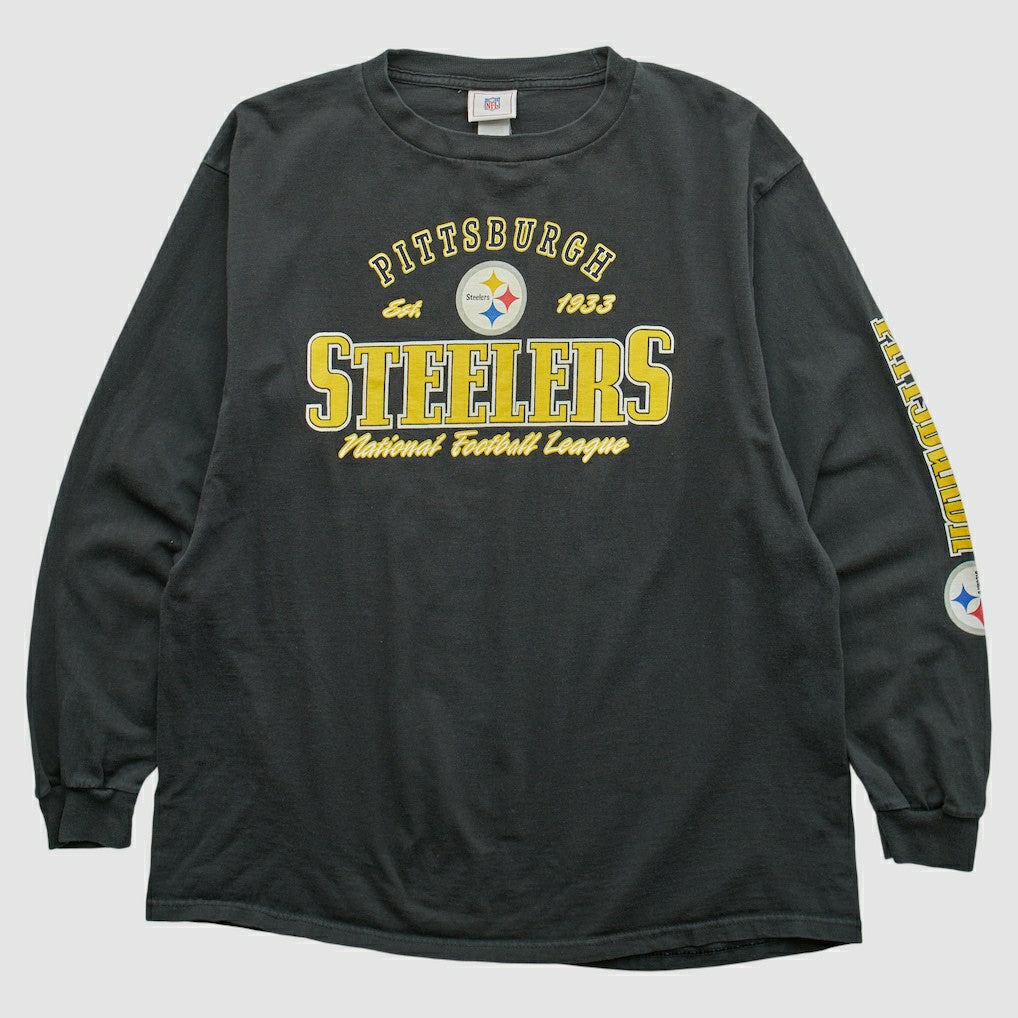 Pittsburgh Steelers NFL 2000s Long Sleeve T-shirt - Black Vintage outlet