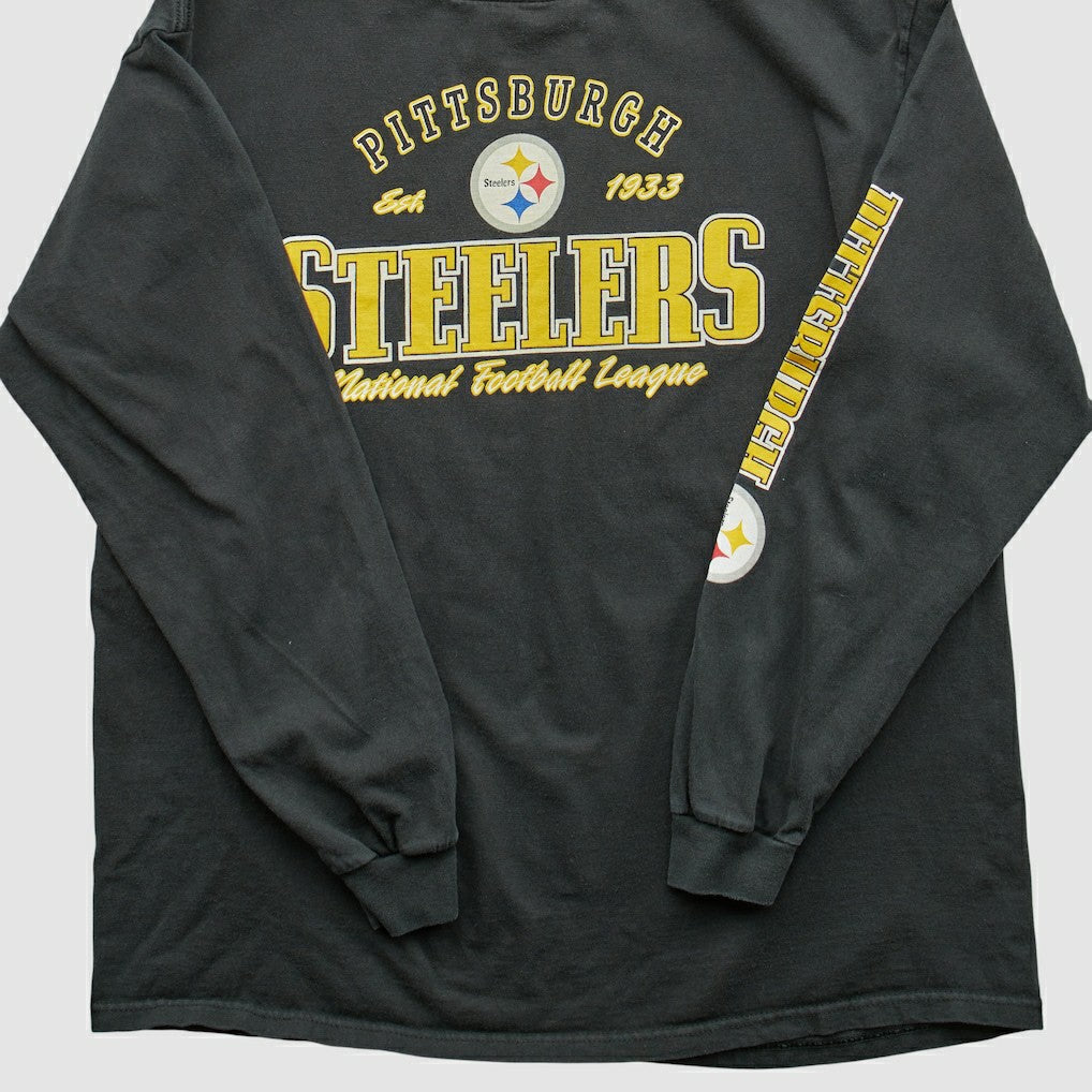 Pittsburgh Steelers NFL 2000s Long Sleeve T-shirt - Black Vintage outlet