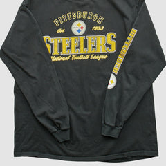 Pittsburgh Steelers NFL 2000s Long Sleeve T-shirt - Black Vintage outlet
