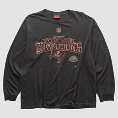 Tampa Bay Buccaneers Reebok 2003 Long Sleeve T-shirt - Black Vintage for sale