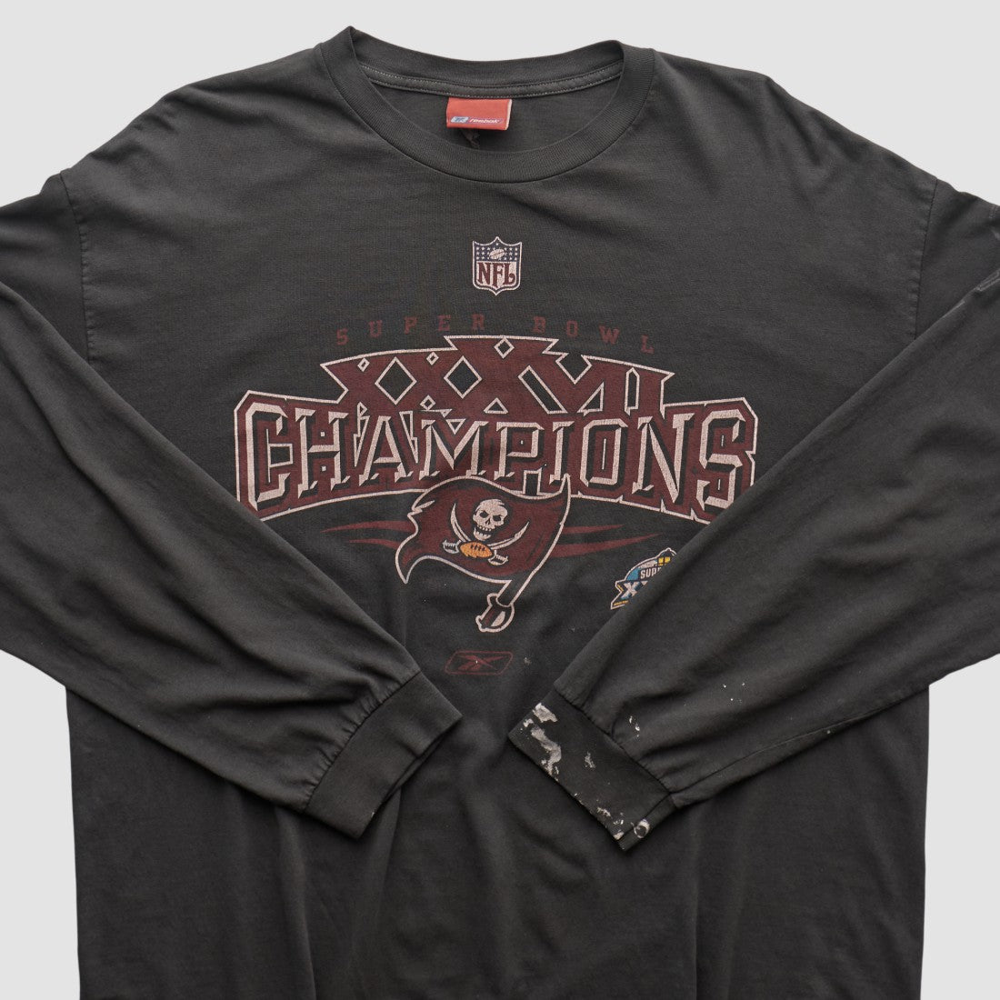 Tampa Bay Buccaneers Reebok 2003 Long Sleeve T-shirt - Black Vintage for sale
