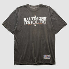 Baltimore Orioles Majestic 2000s T-shirt - Charcoal Vintage