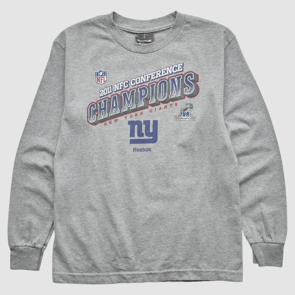 New York Giants Reebok 2011 Pullover Sweatshirt - Heather Gray Vintage for sale