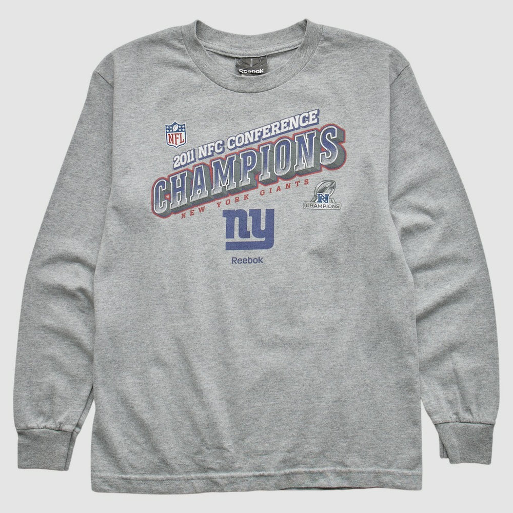 New York Giants Reebok 2011 Pullover Sweatshirt - Heather Gray Vintage for sale