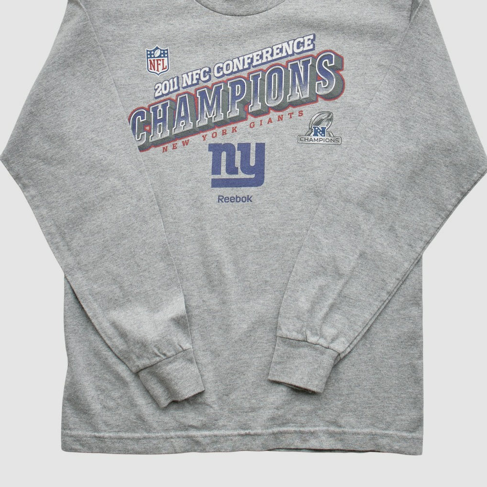 New York Giants Reebok 2011 Pullover Sweatshirt - Heather Gray Vintage for sale