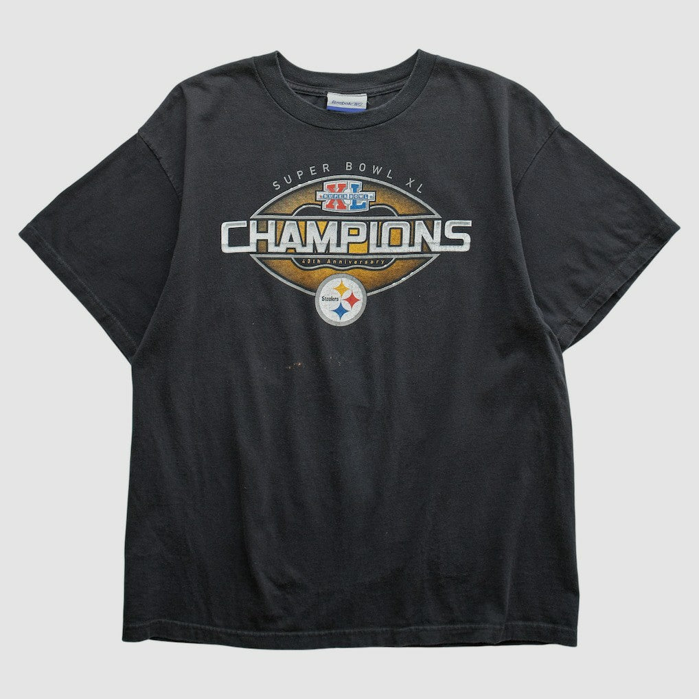Pittsburgh Steelers Reebok 2006 T-shirt - Black Vintage outlet