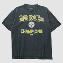 Pittsburgh Steelers NFL 2009 T-shirt - Charcoal Vintage for sale
