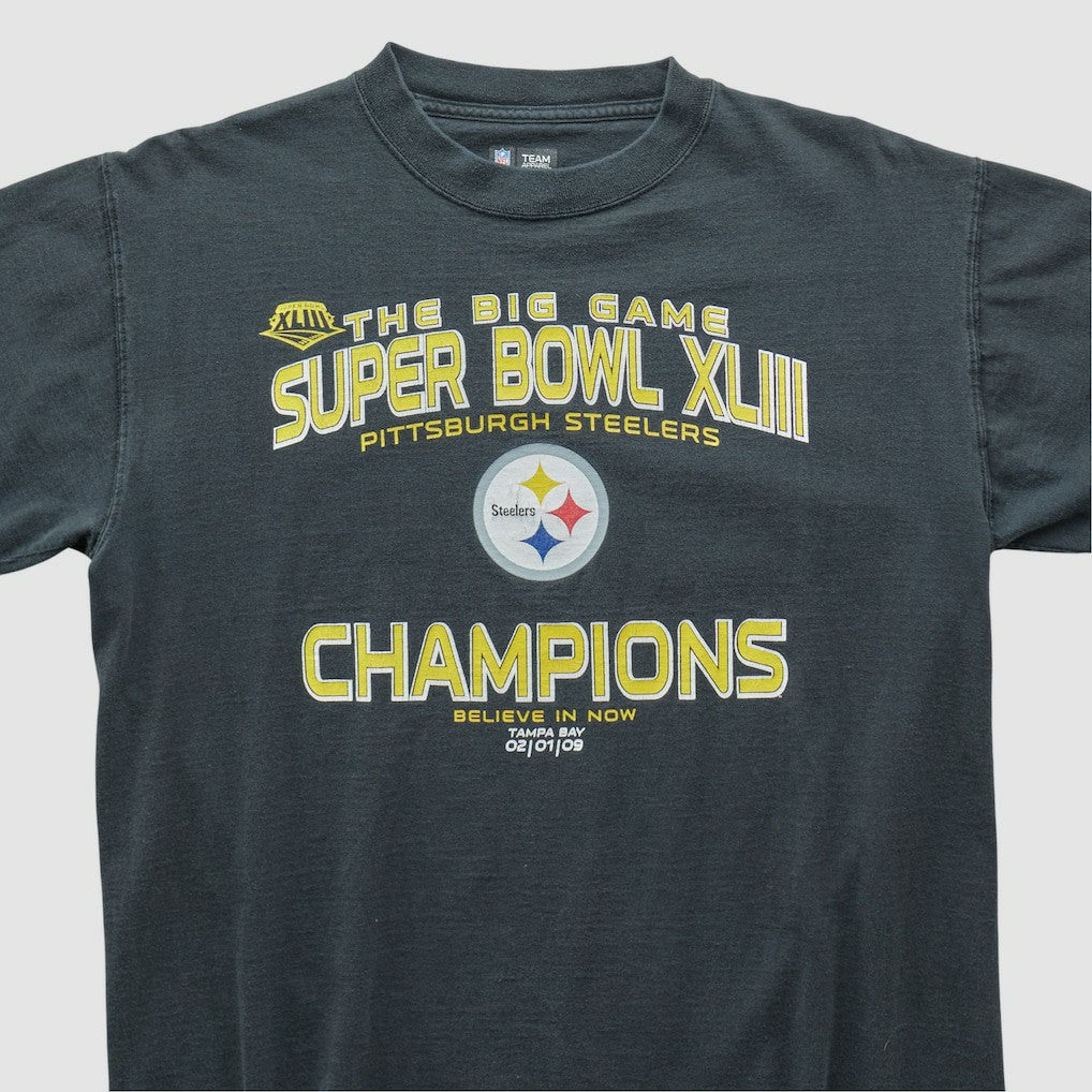 Pittsburgh Steelers NFL 2009 T-shirt - Charcoal Vintage for sale