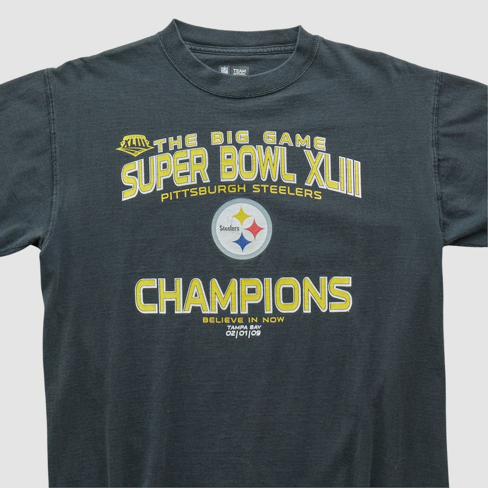 Pittsburgh Steelers NFL 2009 T-shirt - Charcoal Vintage for sale