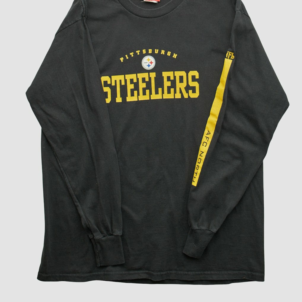 Pittsburgh Steelers NFL 2000s Long Sleeve T-shirt - Black Vintage cheap