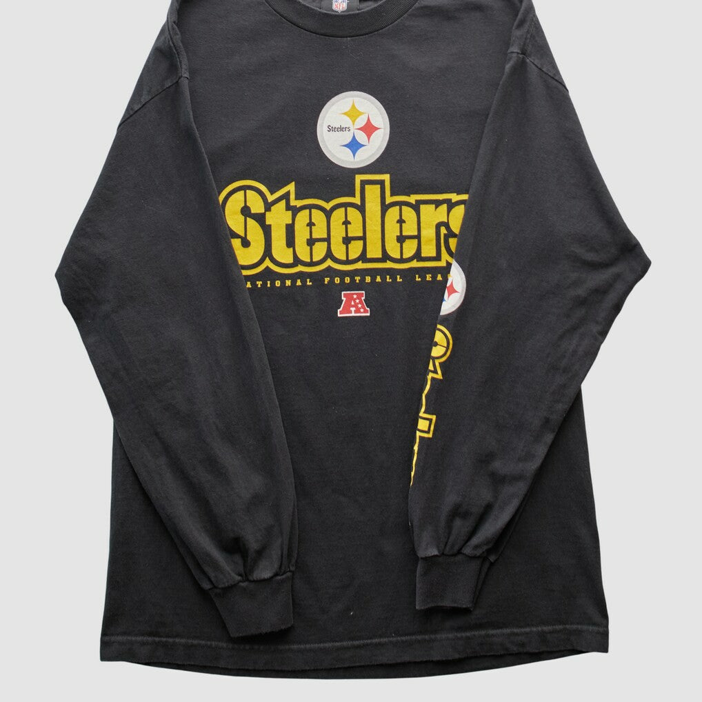 Pittsburgh Steelers NFL 2010s Long Sleeve T-shirt - Black Vintage outlet