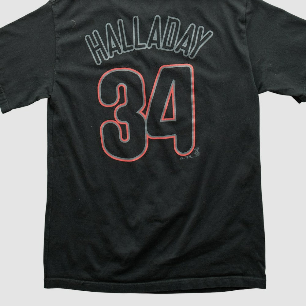 Philadelphia Phillies Majestic 2000s T-shirt - Black Vintage