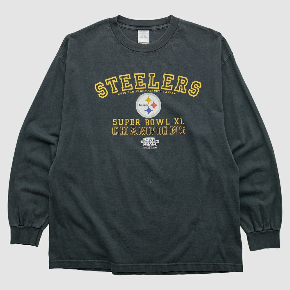 Pittsburgh Steelers Alstyle 2006 Long Sleeve T-shirt - Black Vintage sale