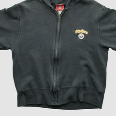 Pittsburgh Steelers NFL 2000s Hooded Full Zip Sweatshirt - Black Vintage online