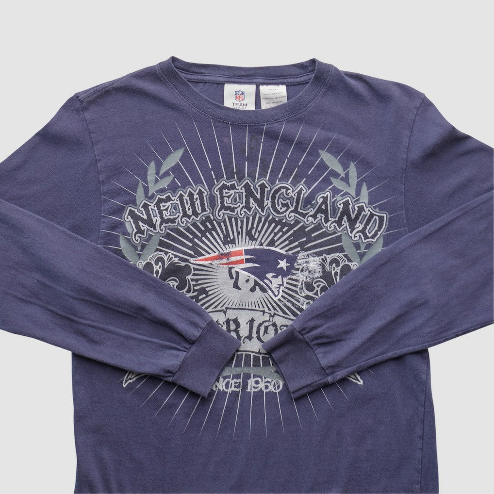 New England Patriots NFL Pro Line 2010s Long Sleeve T-shirt - Navy Vintage for sale