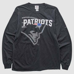 New England Patriots NFL 2010s Long Sleeve T-shirt - Black Vintage on sale