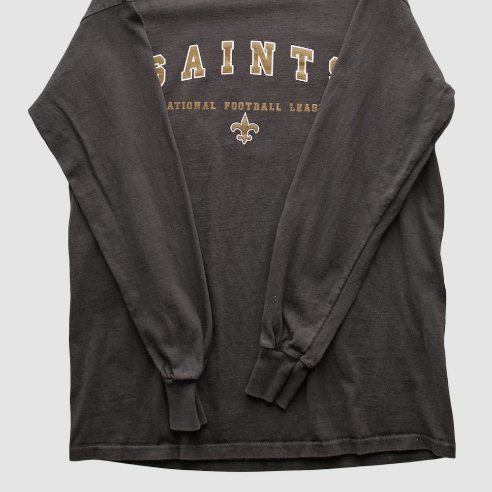 New Orleans Saints NFL 2000s Long Sleeve T-shirt - Charcoal Vintage sale